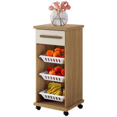 Imagem de Fruteira Curitiba 1 Gaveta Cinamomo Off White Arte Móveis