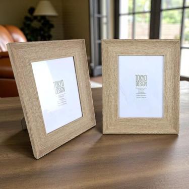 Imagem de Porta Retrato 15x20cm Coleção Arcadia Madeira Mesa Foto Lisa - MultiA