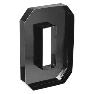 Imagem de PATIKIL Caixa de papel número 0 de papelão de 25,4 cm, recipiente preenchível para decoração de festa de aniversário de chocolate e doces, preto