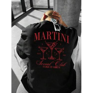 Imagem de Camisetas Masculinas Basica Academia Algodao Drink Martini - crushed, 