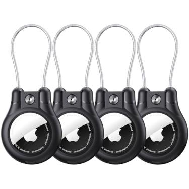 Imagem de Citymore Suporte para AirTag, pacote com 4 unidades, à prova d'água para porta-chaves, compatível com Apple AirTags, rastreador GPS, capa ultra segura para etiqueta, para bagagem, chaveiro e mochila