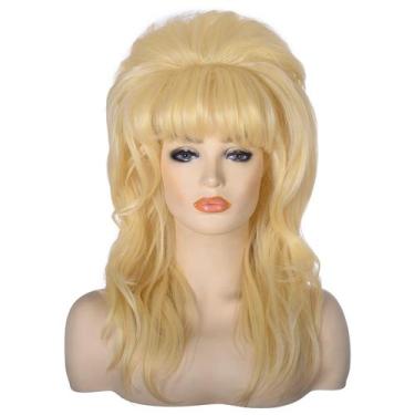 Imagem de Peruca AMACOS 50s Blonde Synthetic Beehive Vintage - AMZCOS
