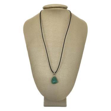 Imagem de Colar Em Couro Grego E Prata Esmeralda - Ponte Vecchio Joias