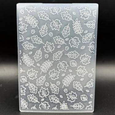Imagem de Modelo de pasta em relevo de plástico 3D, textura de folhas fofas, 12 x 17 cm para fazer cartões, faça você mesmo, scrapbook, papel, artesanato, artesanato, scrapbook, artes, decoração