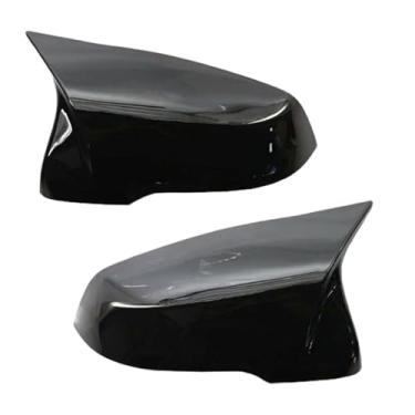 Imagem de RAGBUSCLE Tampa das capas do espelho lateral retrovisor, substituição de capas de visão traseira do carro 51167386567, 51167386568, compatível com BMW X1 F48 F52 F39 F49 G29, 2 peças (preto com perdas