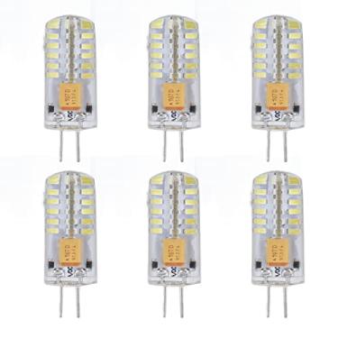 Imagem de Lâmpada LED 12V 6pcs G4 Lâmpada LED Transmissão de Luz Uniforme Cor de Saída de Luz JC Lâmpada de Base de Pino Duplo 3W AC / DC12V T3 Lâmpadas LED Halógenas (Branco puro)