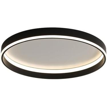 Imagem de Dinamarca Design Led Luminária De Teto Ultrafina 24w Luzes De Teto Com Economia De Energia Lâmpada De Painel De 15,7 Polegadas 6100k Luminárias De Iluminação De Decora, White, 23.6in