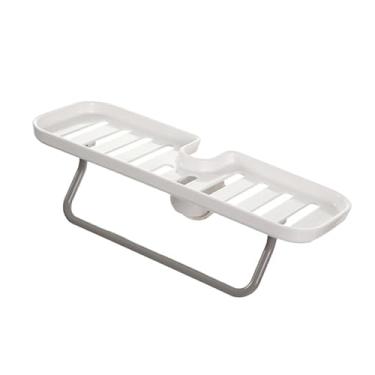 Imagem de Ｂｅｓｇａ Organizador de de pia de cozinha, suporte de pia removível, suporte de esponja multifuncional, prateleira de drenagem para esfregões de