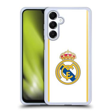 Imagem de Head Case Designs Capa de gel com emblema branco oficialmente licenciada pelo Real Madrid CF [proteção de grau militar] compatível com Samsung Galaxy A16 5G e compatível com MagSafe