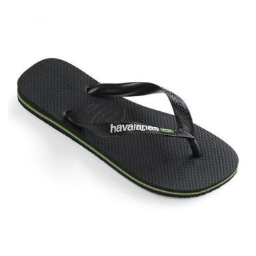 Imagem de Chinelo havaianas brasil logo preto,  35, Preto