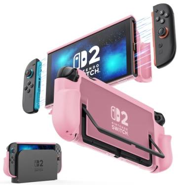 Imagem de MoKo Capa acoplável para Nintendo Switch 2 (2025), capa protetora para Switch 2 com design Joy-con de liberação rápida, moldura de TPU e parte traseira de policarbonato, à prova de choque e à prova de