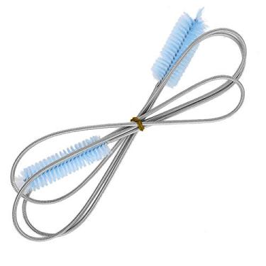 Imagem de Yctze Escova de Limpeza de Tubos de água de Aquário de 1,7 M de Aço Inoxidável - Limpador de Mangueira de Mola Flexível de Ponta Dupla para Tubos de Vidro e Curvos Em Forma de U