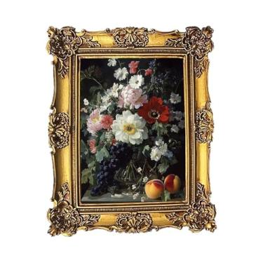 Imagem de Fenteer Moldura de parede com design retrô, porta-retratos, arte, mesa, decoração para casa, presente, restaurante, família, fotos, quarto