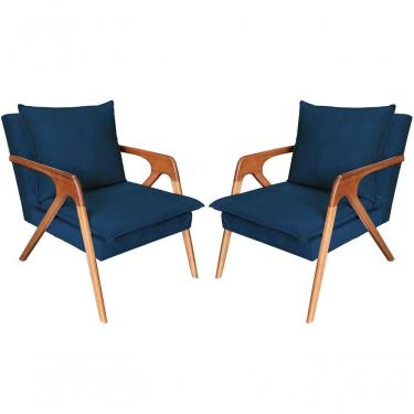 Imagem de Kit 2 Poltronas Decorativa Monalisa Luxo Dora Bela Cor 0129