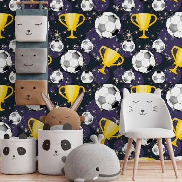 Imagem de Papel De Parede Adesivo Jovem Futebol N014166 Rolo 0,58x3M