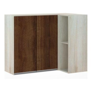 Imagem de Armário Canto Reto Conjugado 2 Portas Lis Legno Crema