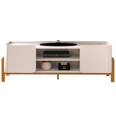 Imagem de Rack Bancada Tv 65 Pol 180 Cm Cher Off White Cedro Dj Moveis Off White Cedro