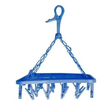 Imagem de Varal Dobrável Roupas Intimas Cueca Calcinha Meias 24 Prendedores -