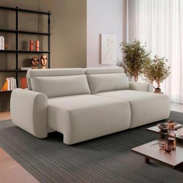 Imagem de Sofá Retrátil 4 Lugares 240cm em Linho City - Estofart