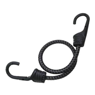 Imagem de Deevoka Bicicleta bungee cabo bungee cinta fixa motocicleta bagagem cinta durável elástico cinta de carga da bicicleta rack cabo para caminhadas, Preto Cinza 45cm