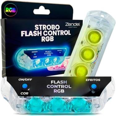 Imagem de Kit 2 Strobos Flash Control RGB Com 8 Efeitos 7 Cores Zendel