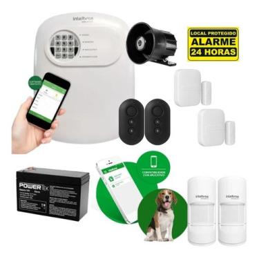 Imagem de Kit Alarme 4 Sensores Intelbras Notificações Via Celular