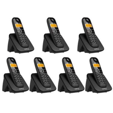 Imagem de Kit Telefone Sem Fio + 6 Ramais Preto Ts 3111 Intelbras
