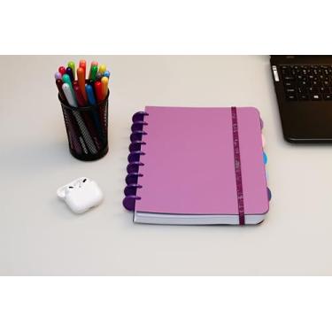 Imagem de Confetti Caderno Smart Médio 140 Fls Com 5 Divisórias Removíveis Pastel Lilás