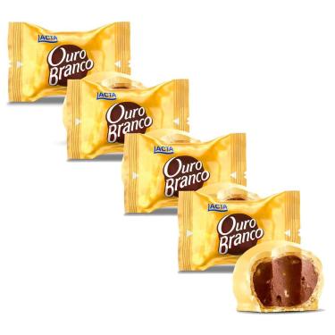 Imagem de Kit 4 Bombom Lacta Ouro Branco com 20g