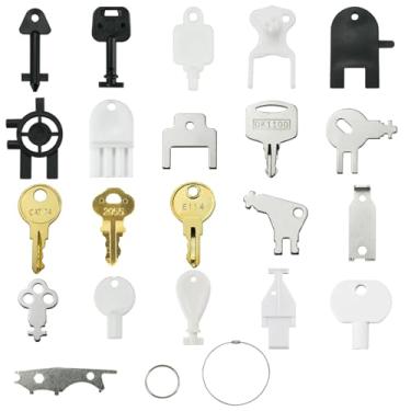 Imagem de Conjunto de chaves dispensadoras de 21 peças para waffle San Ja-mar Geo-rgia Pa-cific to-rk Kim-berly Cl-ark Bra-dley papel toalha de papel higiênico dispensadores de sabão chaves de substituição