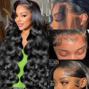 Imagem de Perucas frontais de renda Sambuity 13x6 Body Wave 30" Cabelo humano - 