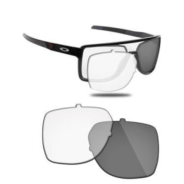 Imagem de Fiskr Lentes polarizadas de substituição compatíveis com óculos de sol Oakley Castel OO9147, resistente a impactos e ajuste perfeito, Fotocromático, transparente a cinza, One Size