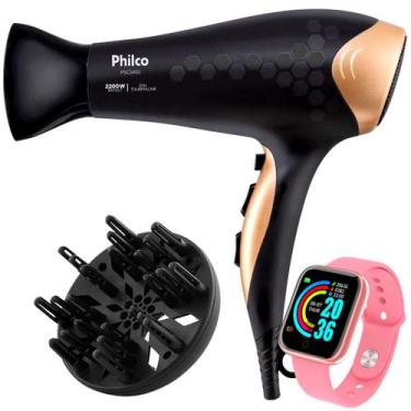 Imagem de Secador De Cabelo Philco Profissional 2200w Ions Ar Quente Frio Stilus