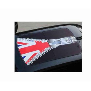 Imagem de YaaGoo Adesivo de teto solar de vinil com zíper Union Jack para Mini Cooper, compatível com F54 New Clubman, F55 Hatchback, 5 portas, F56 Hatchback, 3 portas, F60 New Countryman