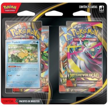 Imagem de Pokémon TCG Blister Quadrúplo MegaExpansão ME01 Psyduck, 24 Cartas Colecionáveis