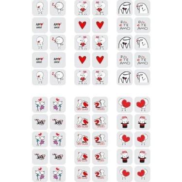 Imagem de 240 Adesivos Película para Unha Personagens Amor Love Nail Art - Paty 