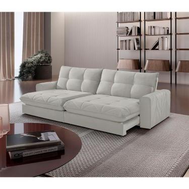 Imagem de Sofá Firenze Veludo 02 Módulos De 120cm Meu Sofá Online B026 Veludo Prata