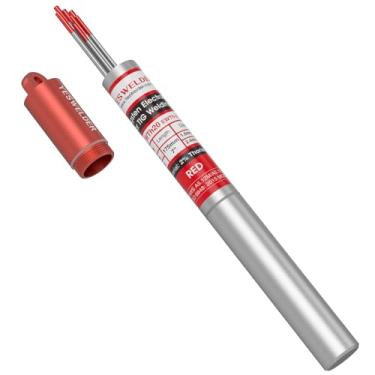 Imagem de YESWELDER Eletrodo de tungstênio para soldagem TIG, ponta vermelha, 5 unidades de 1/40.6 cm e 5 pacotes de 3/81.3 cm por 17.8 cm, tamanhos variados (vermelho, WT20/EWTh-2)