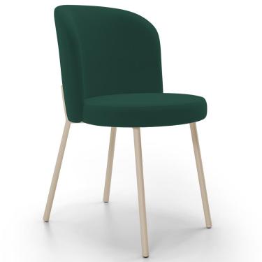 Imagem de Cadeira para Sala de Jantar Cozinha Estofada Gavi Arena L02 Suede Verde Musgo - Lyam Decor