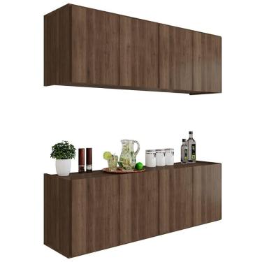 Imagem de Armário De Cozinha E Balcão Suspenso 118cm Monna Freijó Z34 - Mpozenato