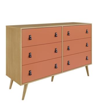 Imagem de Comoda Amber 6 Gavetas Savana - Argila