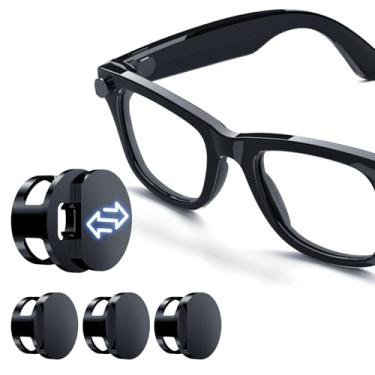 Imagem de [Pacote com 4] Capa de luz para óculos meta, bloqueador de LED compatível com Wayfarer, Skyler, bloco de forro piscante | Fixação não adesiva, bloqueio de flash, permite gravação sem erros, capa de