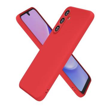 Imagem de oakxco Capa de silicone para Samsung Galaxy A15 5G, ultrafina, fina, para mulheres, meninas, cor lisa, minimalista, estética, fofo, feminino, design feminino, gel de borracha macia TPU com capa para