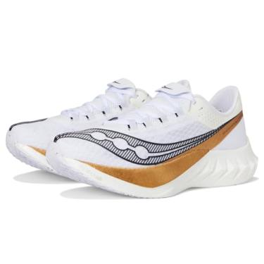 Imagem de Saucony Endorphin Pro 4 Tênis masculino, Branco/dourado, 41 BR
