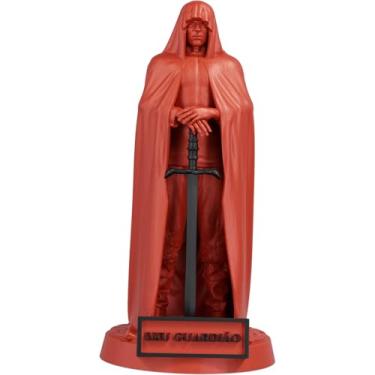 Imagem de Estátua Exu Guardião Imagem Umbanda Candomblé (Cor Sanguis Obscurus)