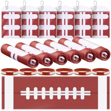 Imagem de Pacote com 6 toalhas refrescantes de futebol a granel 96 x 29 cm toalhas esportivas refrescantes com bolsas e pulseiras de futebol toalhas frias respiráveis toalhas de gelo de futebol para pescoço