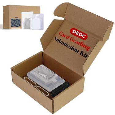 Imagem de DEDC Kit de envio de classificação de cartões, correspondência com 5 suportes PSA, 25 porta-cartões semirrígidos, 100 mangas com abas, 2 faixas de borracha e protetor de plástico bolha adesivo com