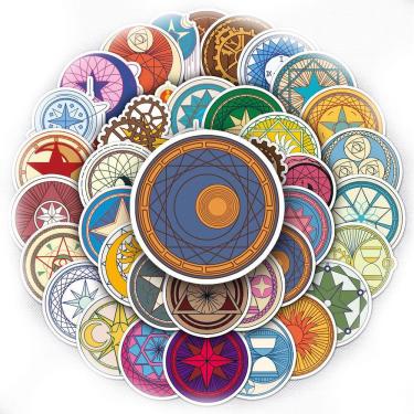 Imagem de Adesivos Magics Circles, vinil impermeável, anime, 50 unidades/lote