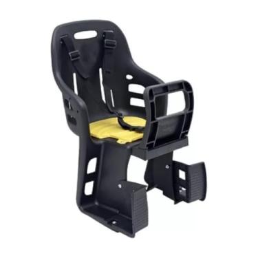 Imagem de Kit Cadeirinha Infantil Traseira Para Bicicleta Bike + Bagageiro Garupa Tubão Suporte Articulado MTB (Preto)