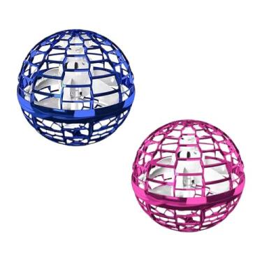 Imagem de Brinquedo Voadora LED Bola Voadora Mágica de Indução Inteligente UFO para Brinquedos Infantis (Azul+1 Roxo-2pcs)
